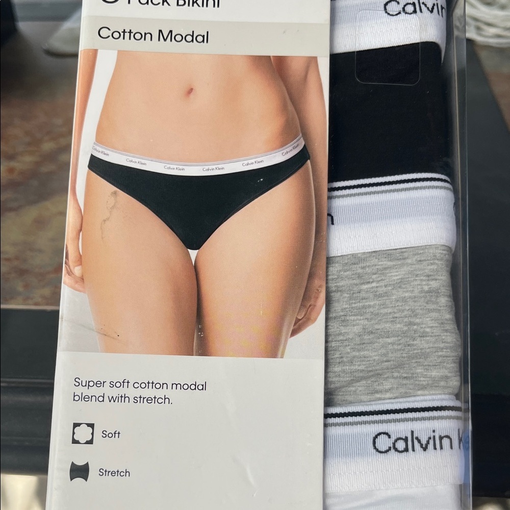 Calvin Klein 3-Pack Bikini - Black, Gray, White. NWT Large - Picture 5 of 8